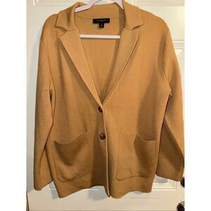 Ann Taylor Sweater Blazer – Beige, Petite Small